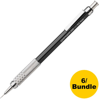 Pentel® Graphgear 500 Pencils, Refillable, .5mm, 6/BD, Black (PENPG525ABD)