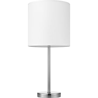 Lorell Table Lamp, LED Bulb, 10"Wx10"Lx22"H, Silver/White (LLR99966)