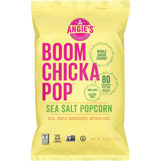 Angie's BOOMCHICKAPOP Popcorn - Non-GMO, Gluten-free - Sea Salt - 1 oz - 24 / Carton (CNGSN01027)