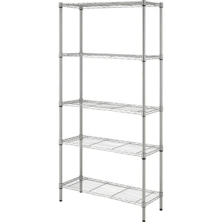 Lorell Wire Shelving, 5-shelf, Light-duty, 36"Wx14"Dx72"H, Silver (LLR70062)
