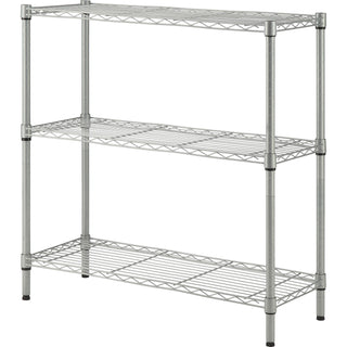 Lorell Wire Shelving, 3-shelf, Light-duty, 36"Wx14"Dx36"H, Silver (LLR70066)