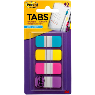 Post-it® Easy Dispenser Assorted Tabs, 5/8", 40/PK, Assorted Primary (MMM676AYPV)