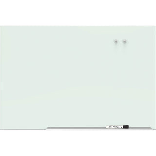 Quartet® Element Framed Magnetic Glass Dry-Erase Boards, 85" x 48", Aluminum Frame (QRTG8548E)
