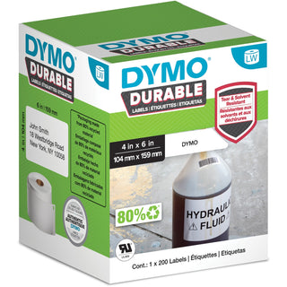 DYMO® LabelWriter Direct Thermal Labels, Durable, 200 labels, 4 3/32" x 6 17/64" (DYM1933086)