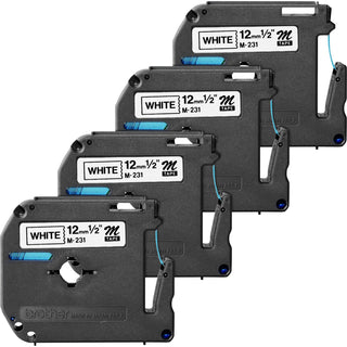 Brother Labeling Tape, Non-laminated, 1/2" Size, 4/BD (BRTM231BD)