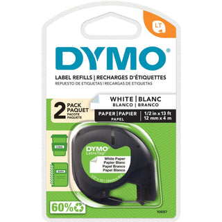 DYMO® Label Maker Tapes for Letra Tag, 1/2" x 13', 6/BX (DYM10697BX)