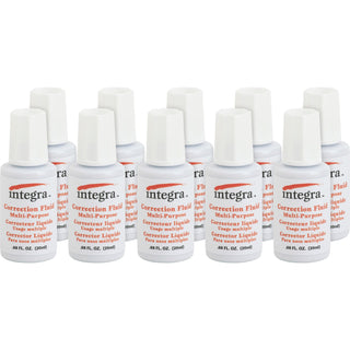 Integra Correction Fluid, Multipurpose, 22ml, 10/BX, White (ITA01539BX)
