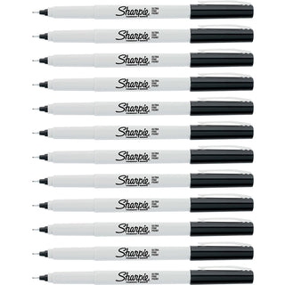 Sharpie® Permanent Marker, Ultra-Fine, 12/DZ, Black (SAN37121DZ)
