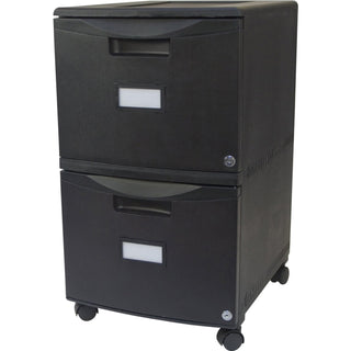 Storex File Cabinet, 2-Drawers, Letter/Legal, 14-3/4" x 18-1/4" x 26", Black (STX61312U01C)