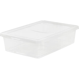 IRIS Underbed Storage Box, Snap-Tight Lid, 28-Quart, Clear (IRS200420)
