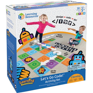 Learning Resources Activity Set, Let's Go Code, 10"Wx11-1/10"Lx6-1/10"H, Multi (LRNLER2835)