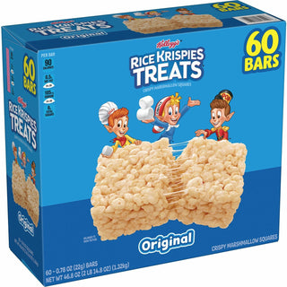 Rice Krispies Marshmallow Square, Rice Krispies Treats, Original, 60/CT (KEB17114)