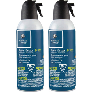 Business Source Air Duster Cleaner, Moisture-free/Ozone Safe, 10 oz., 2/PK (BSN24302)