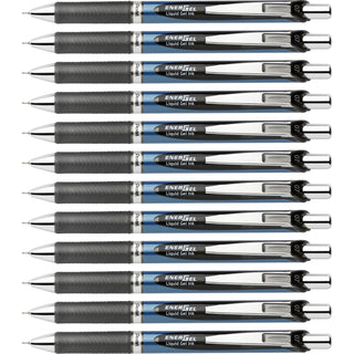 EnerGel Gel Pen, Retractable/Refillable, Metal Tip, 0.7mm, 12/BX, Black Ink (PENBLN77BP2ABX)