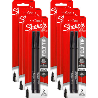 Sharpie® Pen, Permanent, Fine Point, 12/BX, Black (SAN1742659BX)