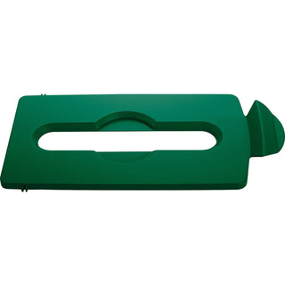 Rubbermaid® Commercial Lid Insert, Open, f/Slim Jim Recycling Stations - Paper, Green (RCP2007886)