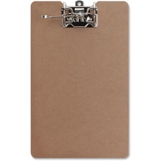 Business Source Clipboard w/Metal Lever, 2-1/2" Cap., 8 1/2" x 14", Brown (BSN01382)