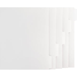 Business Source Dividers w/Print-on Tabs,90 Bright, 8-1/2"x11", 50ST/BX, White (BSN21000)
