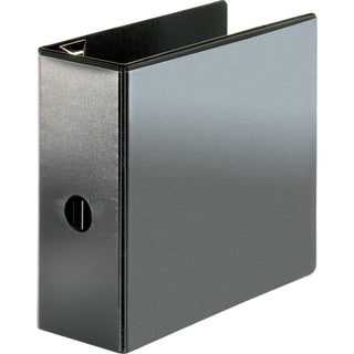 Business Source View Binder, Locking D-Ring, 5" Capacity, Letter, Black (BSN26966)
