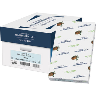 Hammermill® Copy Paper, Multipurpose, 20 lb, 8-1/2"x14", 5000/CT, Blue (HAM103317CT)