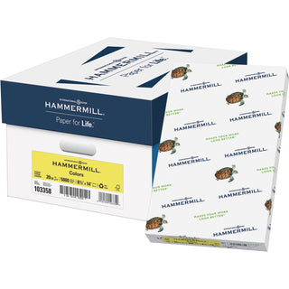 Hammermill® Copy Paper, Multipurpose, 20 lb, 8-1/2"x14", 5000/CT, Canary (HAM103358CT)