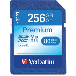 Verbatim® Memory Card, SDXC, 256GB, USH-1 U1 Speed, BLue (VER99828)
