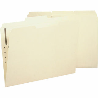 Business Source Fastener Folder, w/2-Ply Tab, 1 Fstnr, 1/3 Tab, Ltr, 50/BX, Manilla (BSN17212)