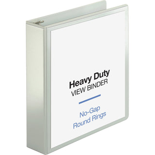 Business Source View Binder, Round Ring, 2" Cap, Letter-size, White (BSN19701)