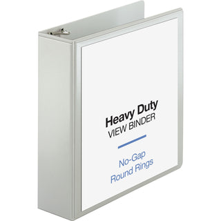 Business Source View Binder, Round Ring, 3" Cap, Letter-size, White (BSN19751)