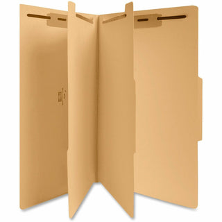 Business Source Classification Folders, 6-part, 2" Exp, 2 Div, Legal, 25/BX, Manilla (BSN95008)