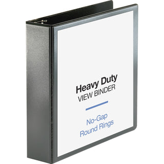 Business Source View Binder, Round Ring, 2" Cap, Letter-size, Black (BSN68020)