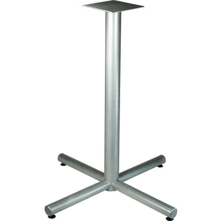 Lorell X-Leg Base, f/42" Tabletop, Bistro-Height, 36"x40-3/4", Silver (LLR34432)