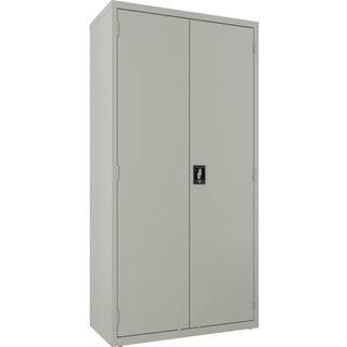 Lorell Double Door Wardrobe, Lockable, 36"Wx18"Lx72"H, Light Gray (LLR66967)