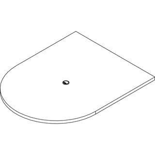 Lorell Tabletop, Half-racetrack, Modular, 60"x48"x1-1/2", Mahogany (LLRPOC4860MY)