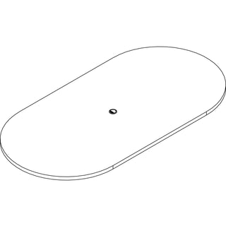 Lorell Tabletop, Racetrack, Standalone, 96"x48"x1-1/2", Espresso (LLRPRT4896ES)