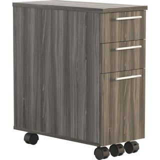 Safco® Pedestal, Skinny, Mobile, 10-3/4"x23"x24-1/2", Gray Steel (SAFABSPLGS)