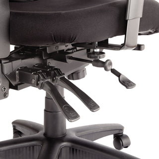 Alera® Elusion Series Mesh Mid-Back Multifunction Chair, Supports up to 275 lbs, Black Seat/Black Back, Black Base (ALEEL42ME10B)