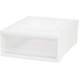 IRIS Stacking Drawer, 22QT, 15-3/4"Wx19-3/5"Lx7"H, 4/CT, White (IRS129770)