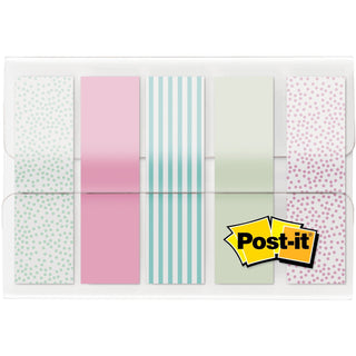 Post-it® Post-it Flags, 20 Flags/PD, 0.47", 100 Flags/PK, Assorted Pastels (MMM684GRDNT)