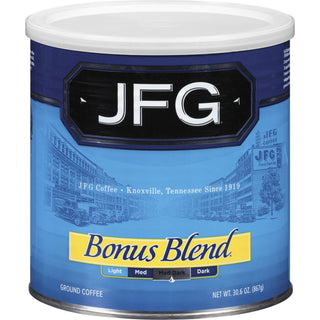 JFG Coffee, Bonus Blend, Preground, 30.6 oz. (NCF100413)