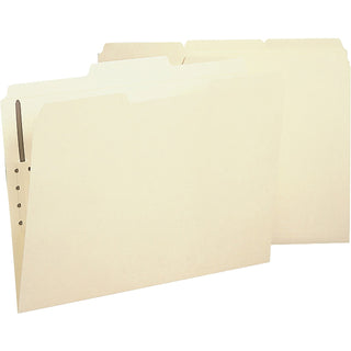 Business Source Fastener Folder, w/2-Ply Tab, 1 Fstnr, 1/3 Tab, Lgl, 50/BX, Manilla (BSN17230)
