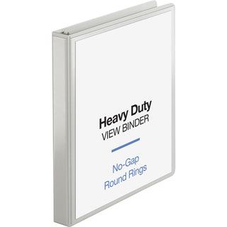 Business Source View Binder, Round Ring, 1" Cap, Letter-size, White (BSN19601)