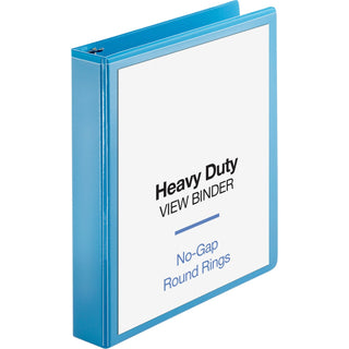 Business Source View Binder, Round Ring, 1-1/2" Cap, Letter-size, Light Blue (BSN19652)