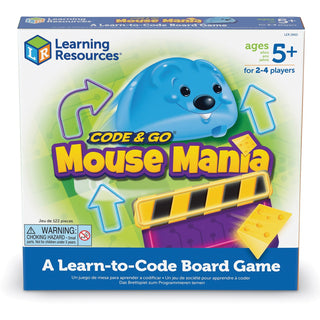 Learning Resources Board Game, Mouse Mania, 10"Wx10"Lx1-7/10"H (LRNLER2863)