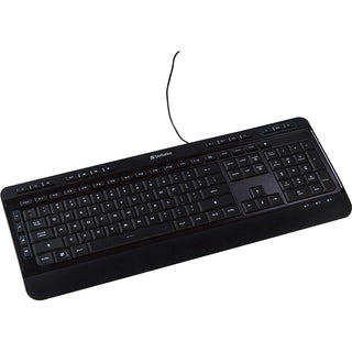 Verbatim® Keyboard, Illuminated, USB Connection, Corded (VER99789)