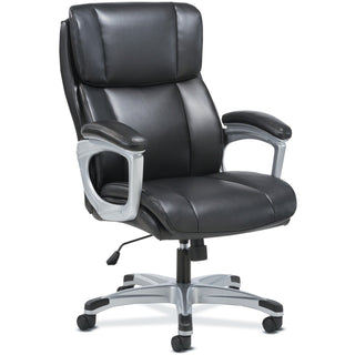 Sadie™ 3-Fifteen Executive High-Back Chair, Supports up to 225 lbs., Black Seat/Black Back, Aluminum Base (BSXVST315)