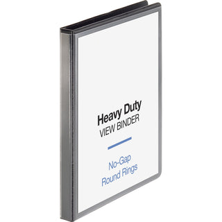 Business Source View Binder, Round Ring, 1/2" Cap, Letter-size, Black (BSN19550)