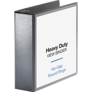 Business Source View Binder, Round Ring, 3" Cap, Letter-size, Black (BSN19750)