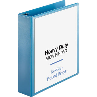 Business Source View Binder, Round Ring, 2" Cap, Letter-size, Light Blue (BSN01642)