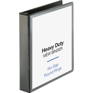 Business Source View Binder, Round Ring, 1-1/2" Cap, Letter-size, Black (BSN19650)